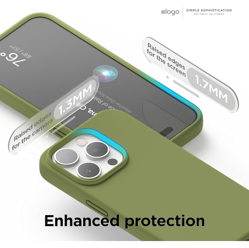 elago Compatible with iPhone 15 Pro Case, Liquid Silicone Case, Full Body Protective Cover, Shockproof, Slim Phone Case, Anti-Scratch Soft Microfiber