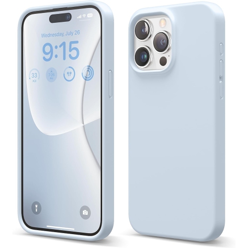 ELAGO  Compatible \w Iphone 15 Pro Case, Liquid Silicone Case, Full Body Protective Cover, Shockproof, Slim Phone Case, Anti-Scratch Soft Microfiber