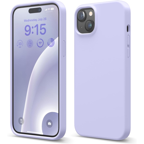 elago Compatible with iPhone 15 Case, Liquid Silicone Case, Full Body Protective Cover, Shockproof, Slim Phone Case, Anti-Scratch Soft Microfiber Lin