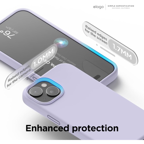 elago Compatible with iPhone 15 Case, Liquid Silicone Case, Full Body Protective Cover, Shockproof, Slim Phone Case, Anti-Scratch Soft Microfiber