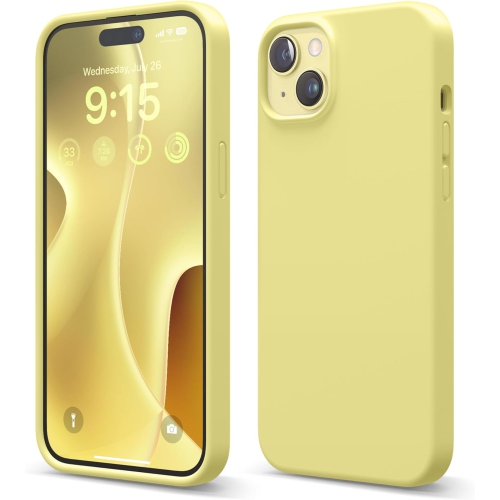 elago Compatible with iPhone 15 Case, Liquid Silicone Case, Full Body Protective Cover, Shockproof, Slim Phone Case, Anti-Scratch Soft Microfiber Lin