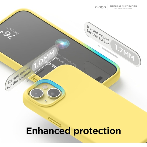 elago Compatible with iPhone 15 Case, Liquid Silicone Case, Full Body Protective Cover, Shockproof, Slim Phone Case, Anti-Scratch Soft Microfiber