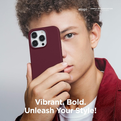 elago Compatible with iPhone 15 Case, Liquid Silicone Case, Full Body Protective Cover, Shockproof, Slim Phone Case, Anti-Scratch Soft Microfiber