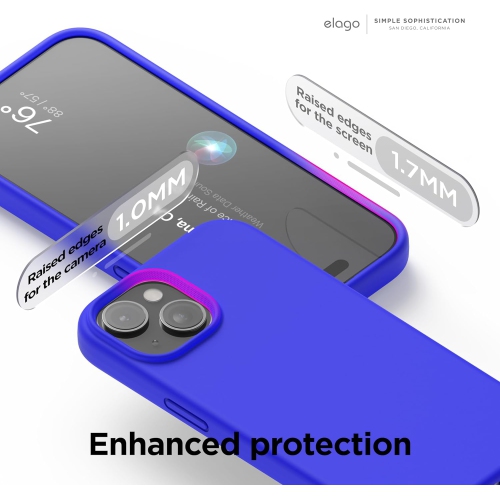 elago Compatible with iPhone 15 Case, Liquid Silicone Case, Full Body Protective Cover, Shockproof, Slim Phone Case, Anti-Scratch Soft Microfiber