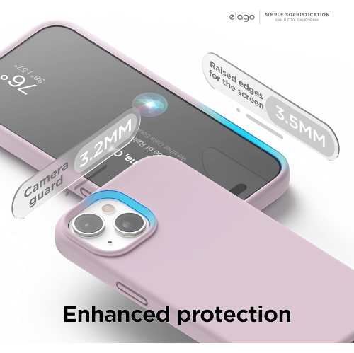 Elago compatible avec l’étui iPhone 15, l’étui en silicone liquide, l’étui protecteur intégral, antichoc, l’étui mince pour téléphone, doublure douce