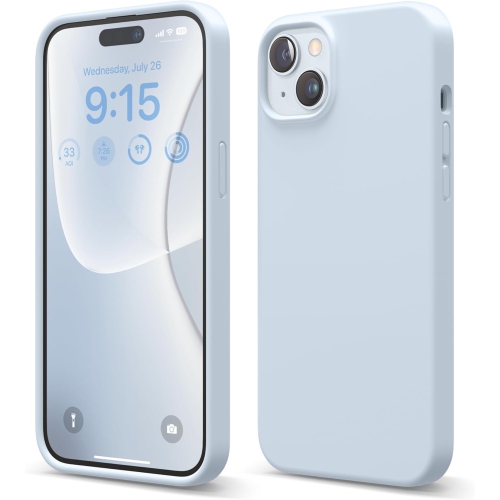 ELAGO  Compatible \w Iphone 15 Case, Liquid Silicone Case, Full Body Protective Cover, Shockproof, Slim Phone Case, Anti-Scratch Soft Microfiber