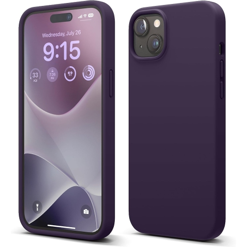 ELAGO  Compatible w Iphone 15 Case, Liquid Silicone Case, Full Body Protective Cover, Shockproof, Slim Phone Case, Anti-Scratch Soft Microfiber