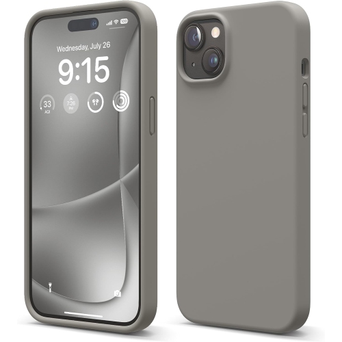 ELAGO  Compatible w Iphone 15 Case, Liquid Silicone Case, Full Body Protective Cover, Shockproof, Slim Phone Case, Anti-Scratch Soft Microfiber