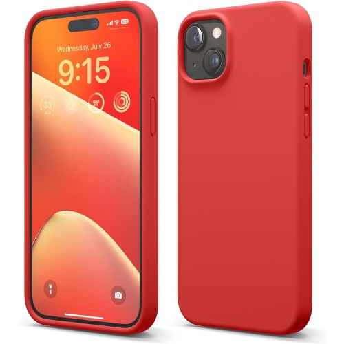 ELAGO  Compatible w Iphone 15 Case, Liquid Silicone Case, Full Body Protective Cover, Shockproof, Slim Phone Case, Anti-Scratch Soft Microfiber