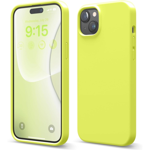 ELAGO  Compatible w Iphone 15 Case, Liquid Silicone Case, Full Body Protective Cover, Shockproof, Slim Phone Case, Anti-Scratch Soft Microfiber