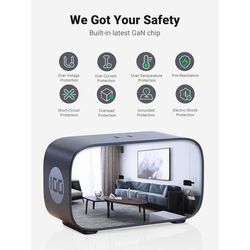 UGREEN 100W DigiNest Pro GaN Power Strip - 100W USB-C Charger , 3x AC Outlets, 3x USB-C, 1x USB A Ports