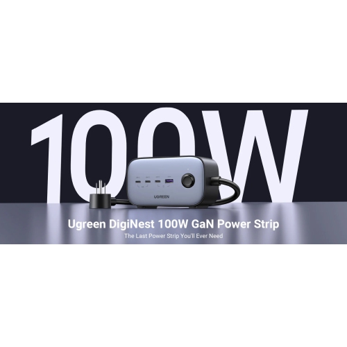 UGREEN 100W DigiNest Pro GaN Power Strip - 100W USB-C Charger , 3x AC Outlets, 3x USB-C, 1x USB A Ports