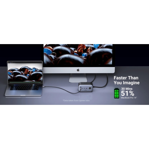 UGREEN 100W DigiNest Pro GaN Power Strip - 100W USB-C Charger , 3x AC Outlets, 3x USB-C, 1x USB A Ports