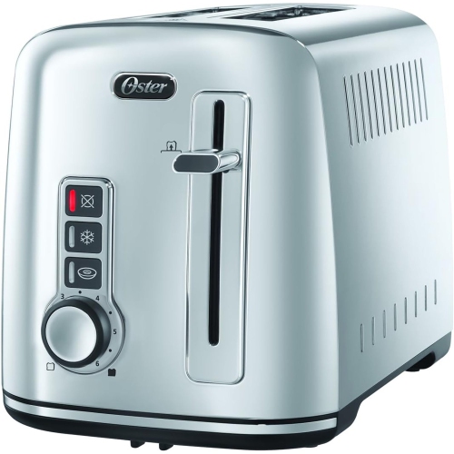 Oster – très grande plaque chauffante 2 tranches, 6 réglages de teinte, acier inoxydable