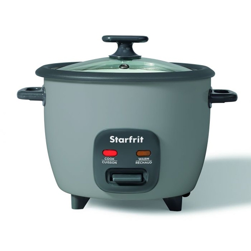 Starfrit – Cuiseur à riz électrique, capacité de 10 litres, surface antiadhésive, gris