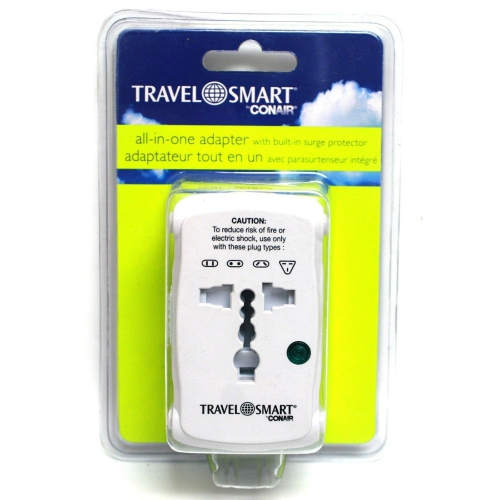 Travel Smart - All-in-One Travel Adapter with Integrated Surge Protector
