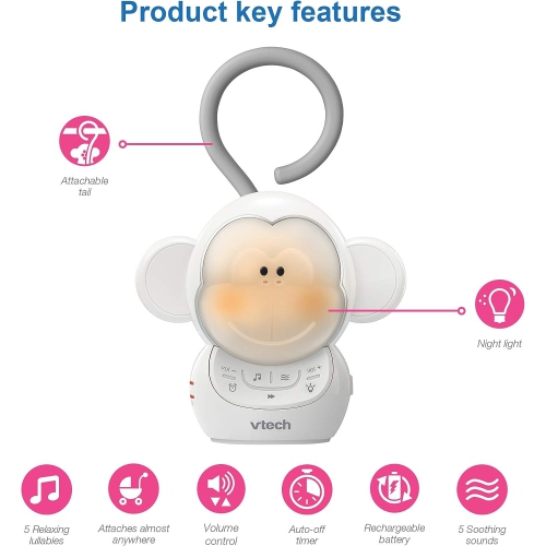 Vtech - Myla the Monkey Portable Soothing Sound System for Baby, Lullaby and Nightlight
