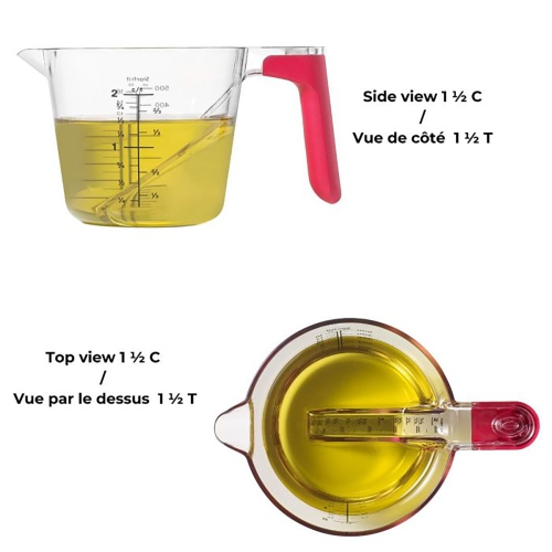 Starfrit - Set of 5 Nestable Measuring Cups, Dishwasher and Microwave Safe