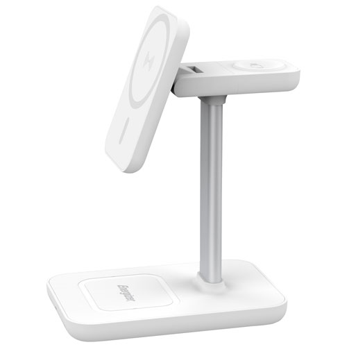 Energizer 3-in-1 7.5W Magnetic Wireless Charging Stand - White