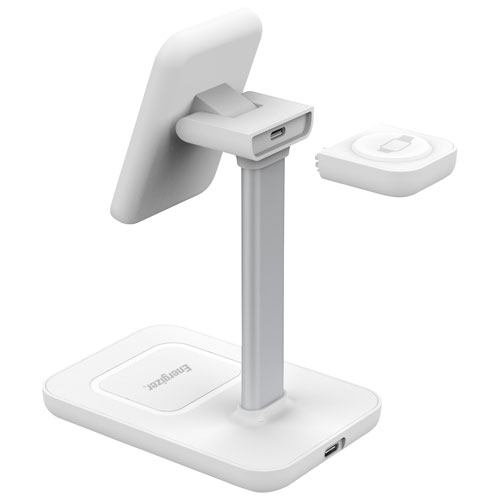 Energizer 3-in-1 7.5W Magnetic Wireless Charging Stand - White