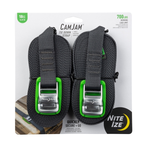 Nite Ize CamJam Tie Down Strap 18 ft. - 2 Pack