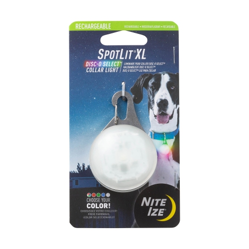 Nite Ize SpotLit XL Rechargeable Collar Light - Disc-O Select