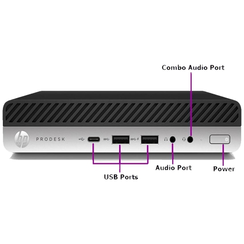 Refurbished - Desktop PC HP ProDesk 600 G4 Tiny/ Windows 11 Pro (Intel Core i5-8500T 8th Gen Processor/ 512GB SSD/ 16GB DDR4 RAM/ New 27 inch