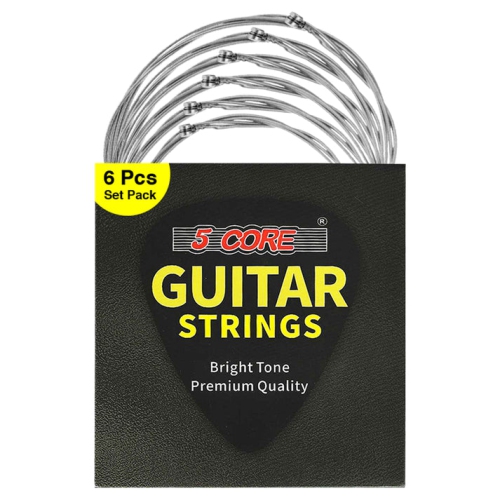 5 Core Electric Guitar Strings 6 Strings in 1 Set Nickel Electric Guitar  Strings Light Gauge 0.09-0.042 Unrivaled Strength, Tuning Stability,  Enhanced Mid-Range, Anti Corrosion