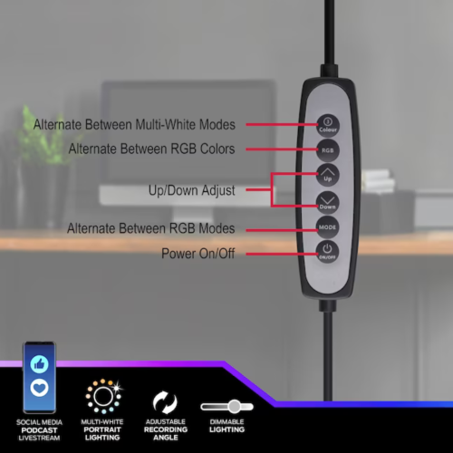 FLUX RVB de MSV7-1003-RGB 3.5&nbsp;po à anneau lumineux DEL de Monster