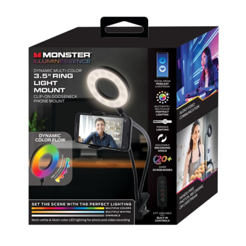 FLUX RVB de MSV7-1003-RGB 3.5&nbsp;po à anneau lumineux DEL de Monster