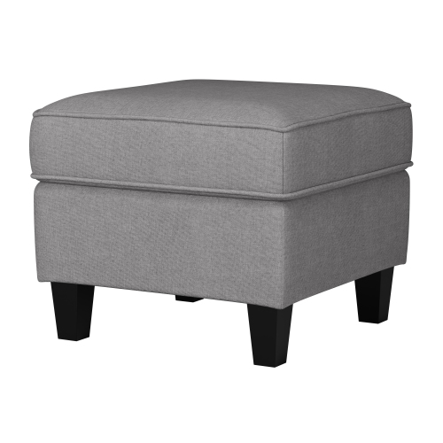 CorLiving Georgia Light Grey Fabric Ottoman