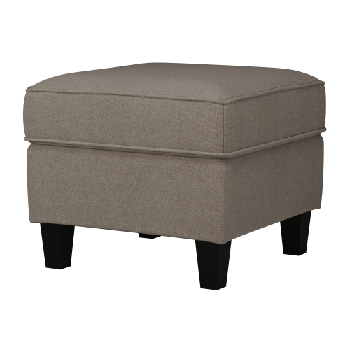 CorLiving Georgia Taupe Fabric Ottoman