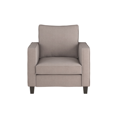 CorLiving Georgia Taupe Fabric Loveseat Sofa and Accent Chair Set - 2pcs
