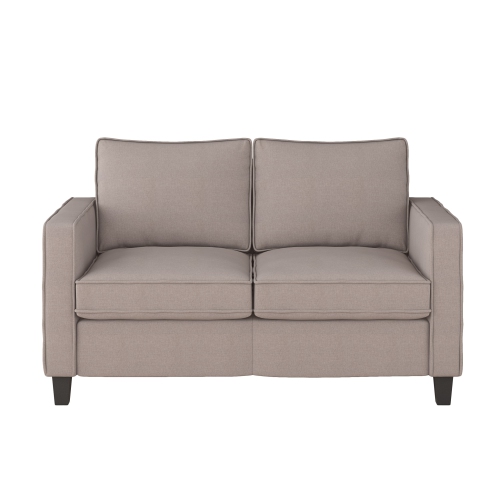 CorLiving Georgia Taupe Fabric Loveseat Sofa and Accent Chair Set - 2pcs