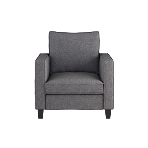 Ensemble sofa et fauteuil en tissu gris à trois places Georgia de CorLiving - 2pcs