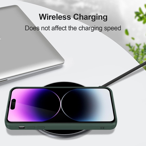 Silicone Slim Full-Body Protective Cover Case for iPhone 15 Pro, Soft Silicone Bumper Cover Shockproof Protective Anti-Scratch Case