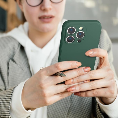 Silicone Slim Full-Body Protective Cover Case for iPhone 15 Pro, Soft Silicone Bumper Cover Shockproof Protective Anti-Scratch Case