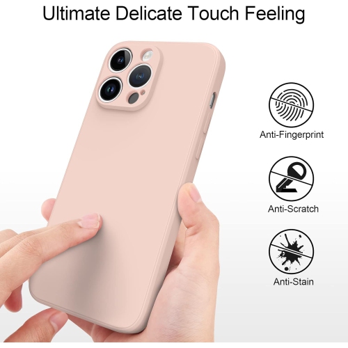 Silicone Slim Full-Body Protective Cover Case for iPhone 15 Pro, Soft Silicone Bumper Cover Shockproof Protective Anti-Scratch Case