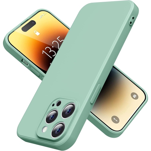 Silicone Slim Full-Body Protective Cover Case for iPhone 15 Pro, Soft Silicone Bumper Cover Shockproof Protective Anti-Scratch Case