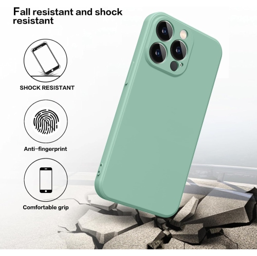 Silicone Slim Full-Body Protective Cover Case for iPhone 15 Pro, Soft Silicone Bumper Cover Shockproof Protective Anti-Scratch Case
