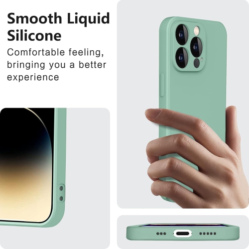 Silicone Slim Full-Body Protective Cover Case for iPhone 15 Pro, Soft Silicone Bumper Cover Shockproof Protective Anti-Scratch Case