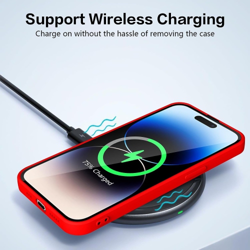 Silicone Slim Full-Body Protective Cover Case for iPhone 15 Pro, Soft Silicone Bumper Cover Shockproof Protective Anti-Scratch Case