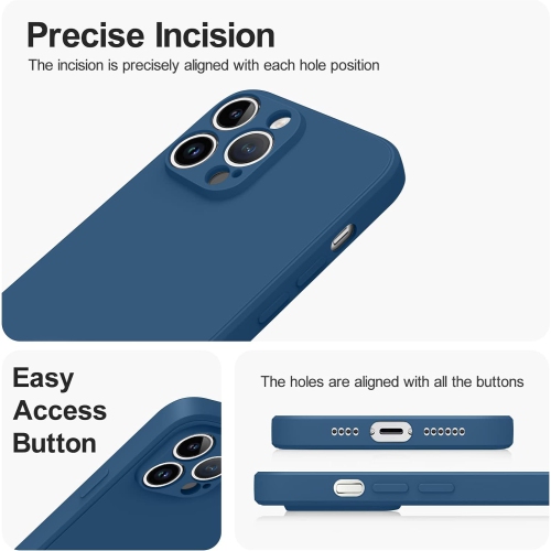 Silicone Slim Full-Body Protective Cover Case for iPhone 15 Pro, Soft Silicone Bumper Cover Shockproof Protective Anti-Scratch Case