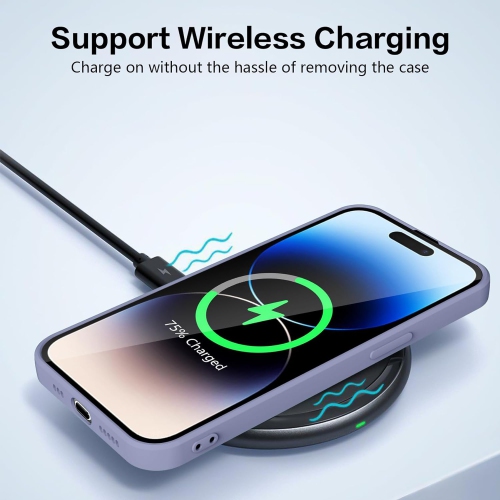 Silicone Slim Full-Body Protective Cover Case for iPhone 15 Pro, Soft Silicone Bumper Cover Shockproof Protective Anti-Scratch Case