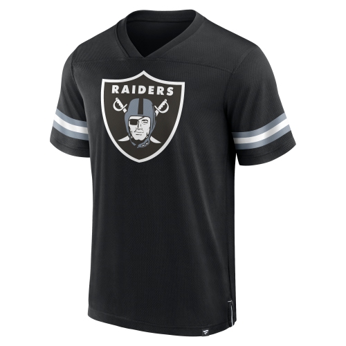 SPORT ARMY  Men's Las Vegas Raiders Nfl Hashmark V-Neck Short Sleeve Jersey In Multicolor