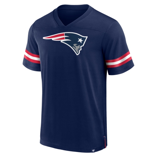 Men's New England Patriots NFL Hashmark V-neck Short Sleeve Jersey