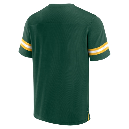 Men's Green Bay Packers NFL Hashmark V-neck Crewneck Short Sleeve Jersey