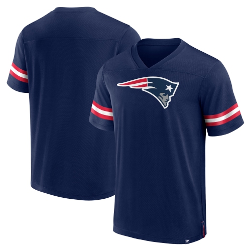 Men's New England Patriots NFL Hashmark V-neck Short Sleeve Jersey