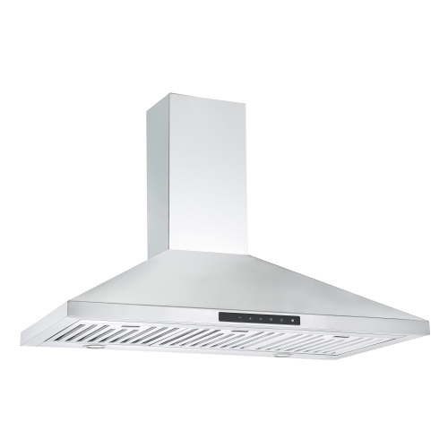 Ancona 36" Wall Mount Pyramid Range Hood with Night Light Feature 