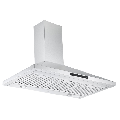 Ancona 36" Wall Mount Pyramid Range Hood with Night Light Feature 